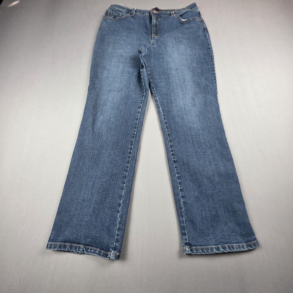 Gloria Vanderbilt Amanda Classic Tapered High Rise Jeans Medium Wash Blue Sz 16